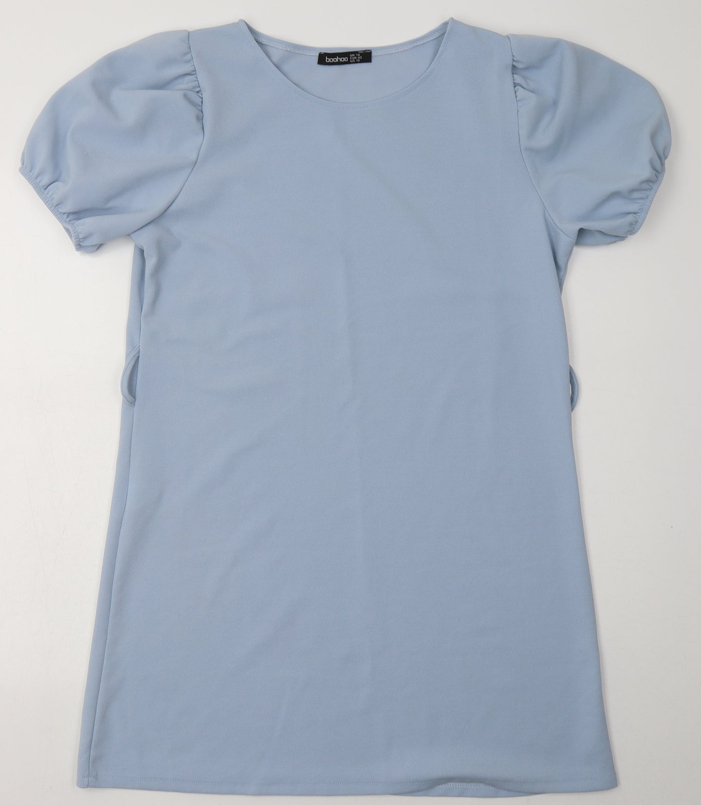 Boohoo Womens Blue  Polyester A-Line  Size 14  Crew Neck Pullover