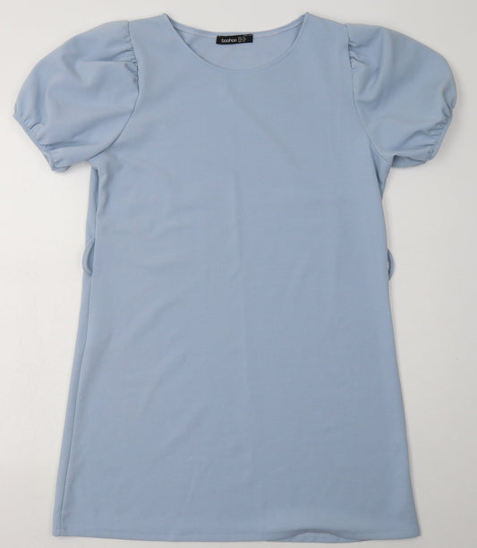 Boohoo Womens Blue  Polyester A-Line  Size 14  Crew Neck Pullover