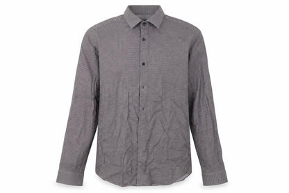 Matalan Mens Brown Check Cotton  Button-Up Size 16 Collared Button