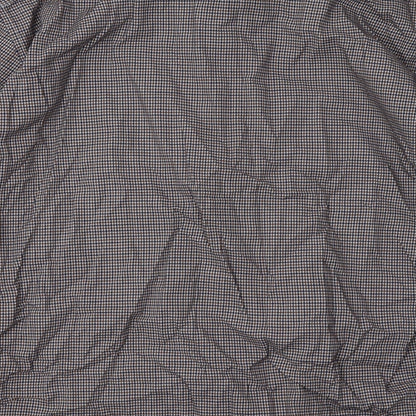 Matalan Mens Brown Check Cotton  Button-Up Size 16 Collared Button