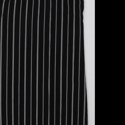 FOREVER 21 Womens Black Striped Polyester A-Line  Size S  V-Neck Pullover