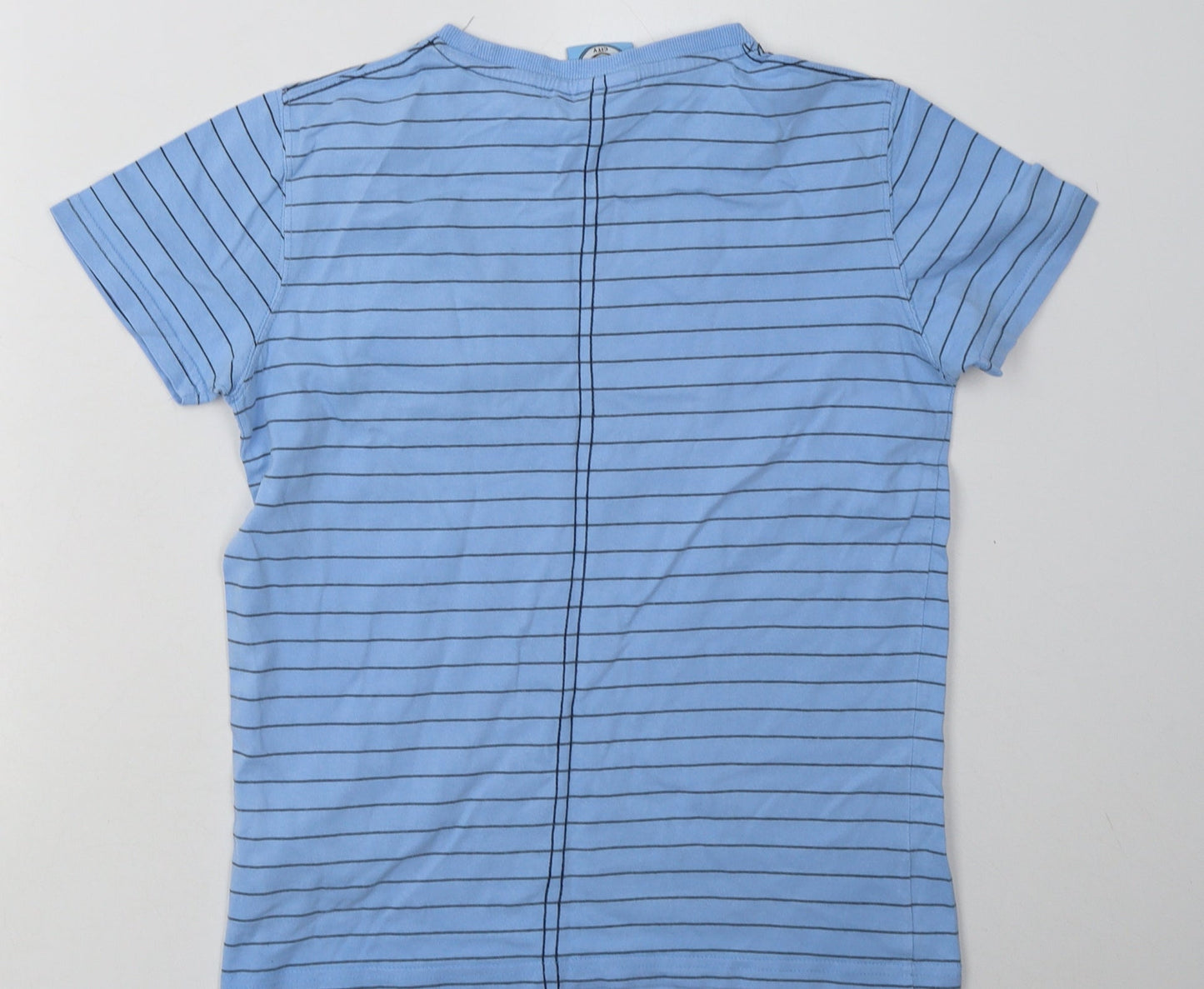 Fanatics Boys Blue Striped Cotton Basic T-Shirt Size 12-13 Years Crew Neck Pullover - Everton FC