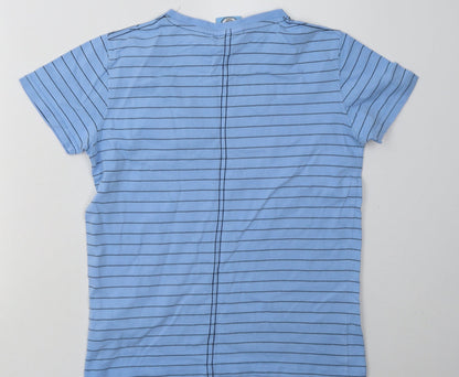 Fanatics Boys Blue Striped Cotton Basic T-Shirt Size 12-13 Years Crew Neck Pullover - Everton FC