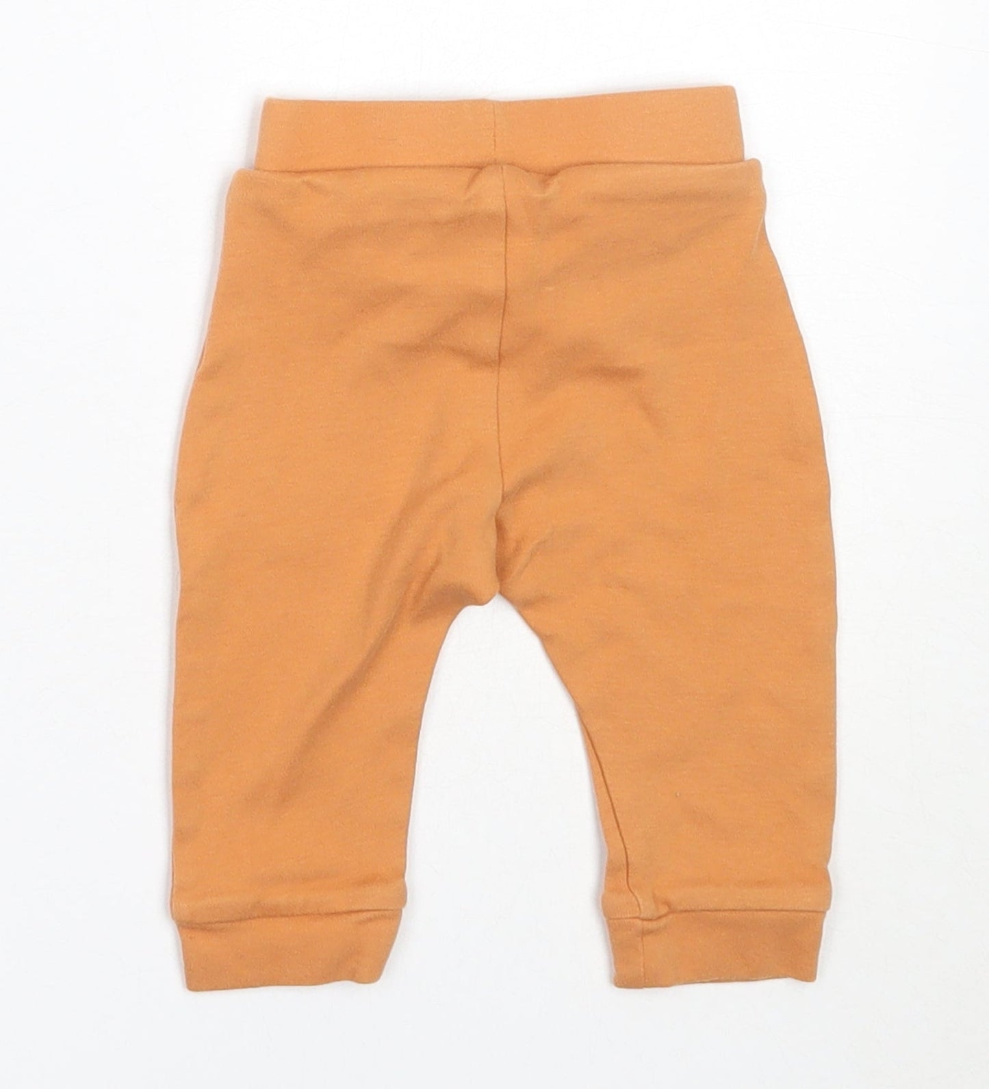 George Boys Orange  Cotton Jogger Trousers Size 3-6 Months