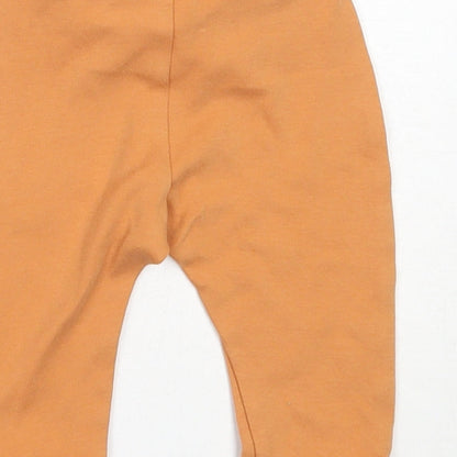 George Boys Orange  Cotton Jogger Trousers Size 3-6 Months