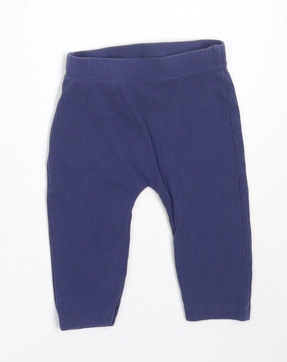 George Girls Blue  Cotton Capri Leggings Size 3-6 Months