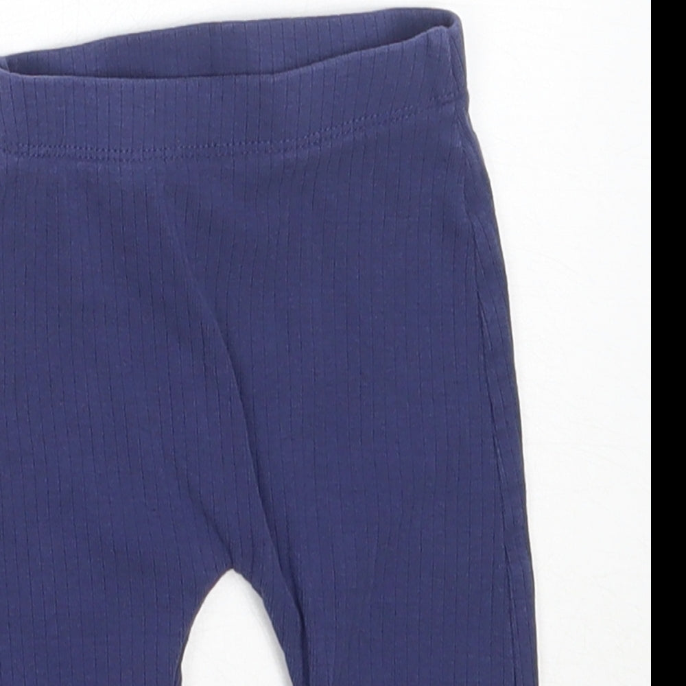 George Girls Blue  Cotton Capri Leggings Size 3-6 Months