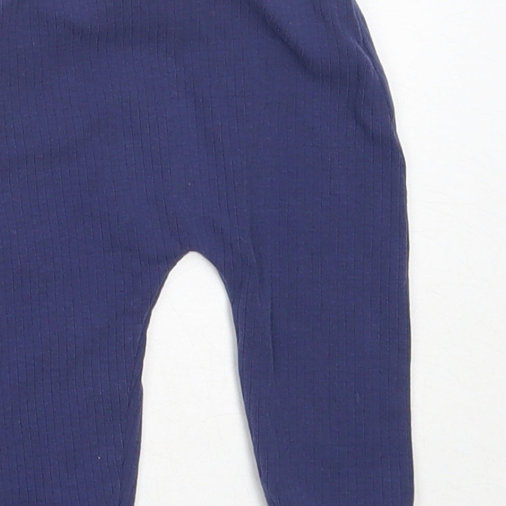 George Girls Blue  Cotton Capri Leggings Size 3-6 Months