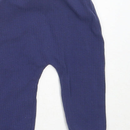 George Girls Blue  Cotton Capri Leggings Size 3-6 Months