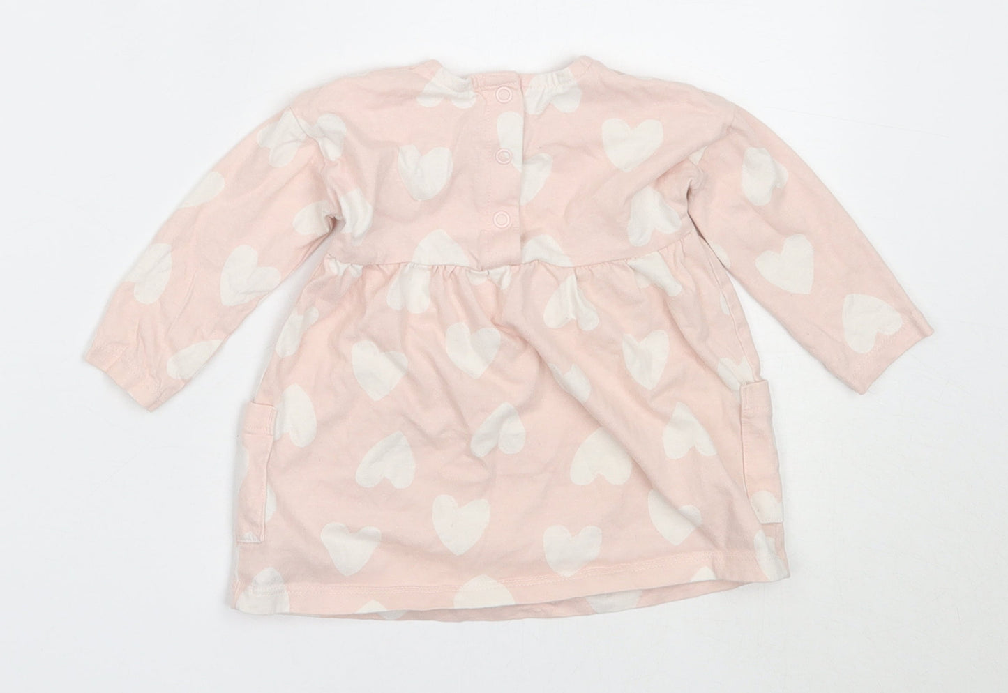 George Girls Pink  Cotton Fit & Flare  Size 3-6 Months  Round Neck
