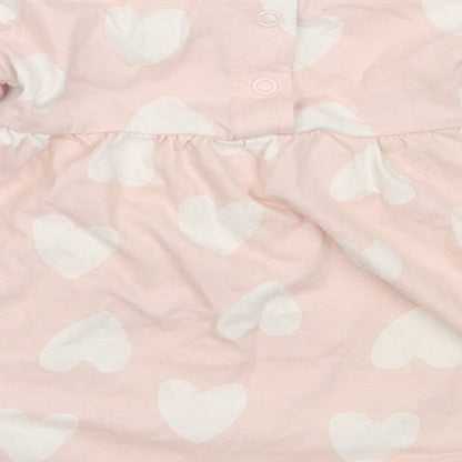 George Girls Pink  Cotton Fit & Flare  Size 3-6 Months  Round Neck