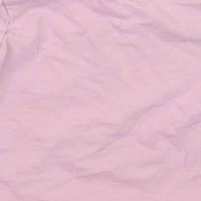 George Girls Purple  Cotton Basic T-Shirt Size 3-6 Months Round Neck