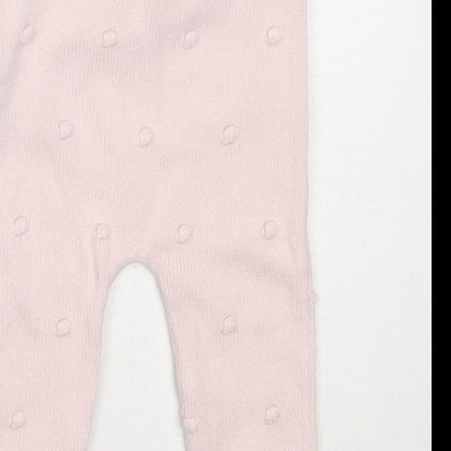F&F Girls Pink  Cotton Capri Leggings Size 3-6 Months