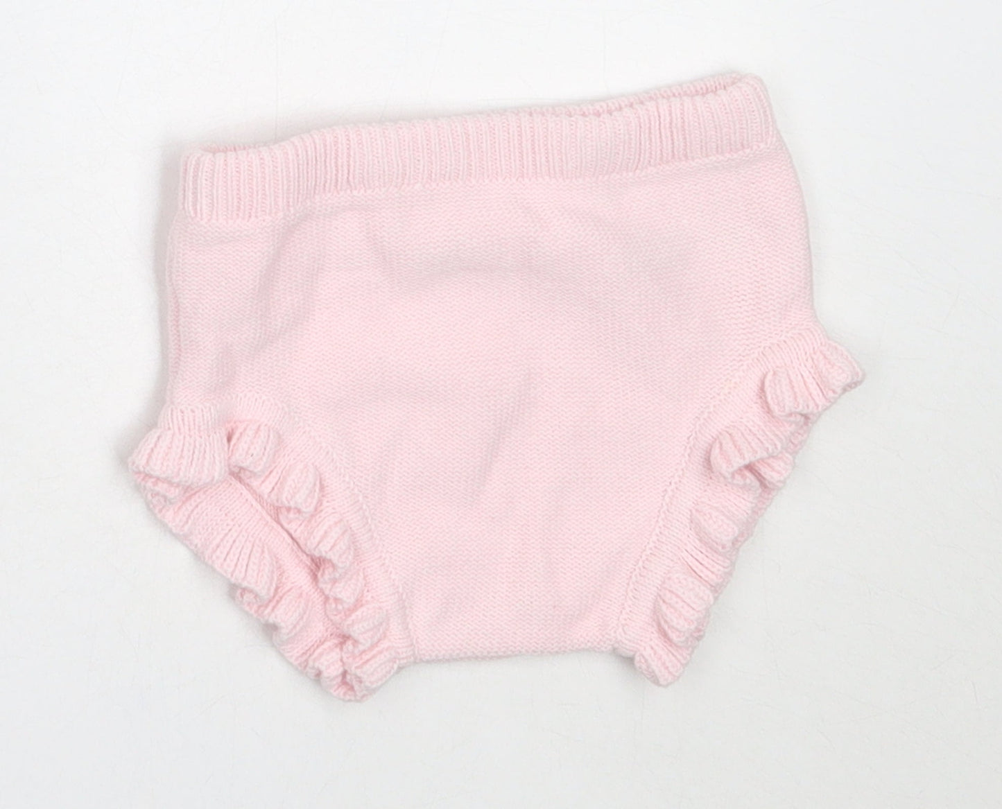 Nutmeg Girls Pink  Cotton Cropped Trousers Size 3-6 Months
