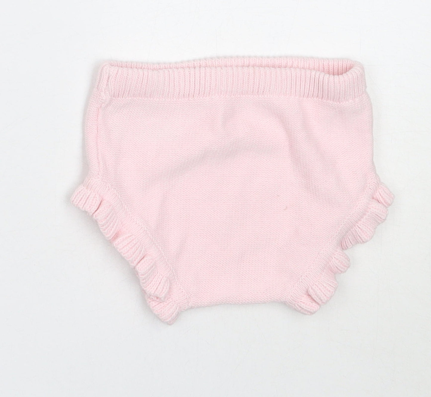 Nutmeg Girls Pink  Cotton Cropped Trousers Size 3-6 Months