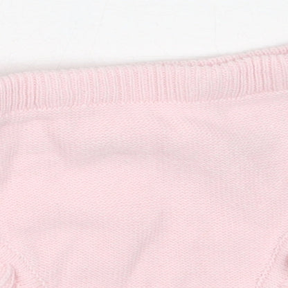 Nutmeg Girls Pink  Cotton Cropped Trousers Size 3-6 Months