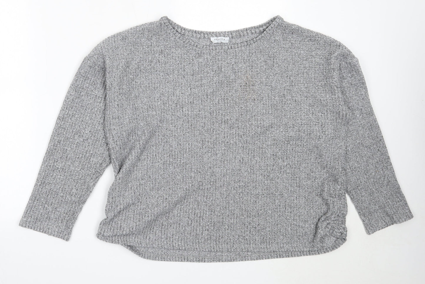 Womens UK Size L Papaya Grey Pullover Jumper