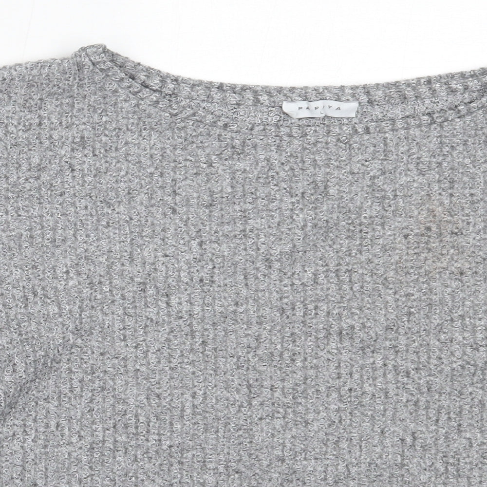 Womens UK Size L Papaya Grey Pullover Jumper