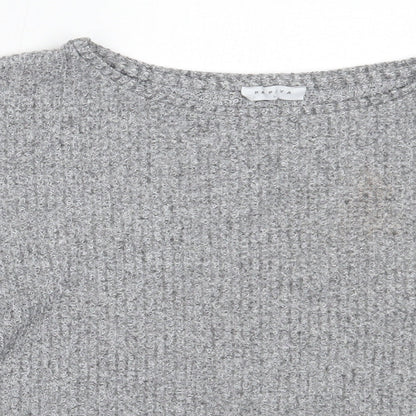 Womens UK Size L Papaya Grey Pullover Jumper