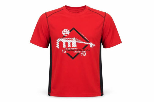 Titan Mens Red  Polyester Basic T-Shirt Size L Round Neck