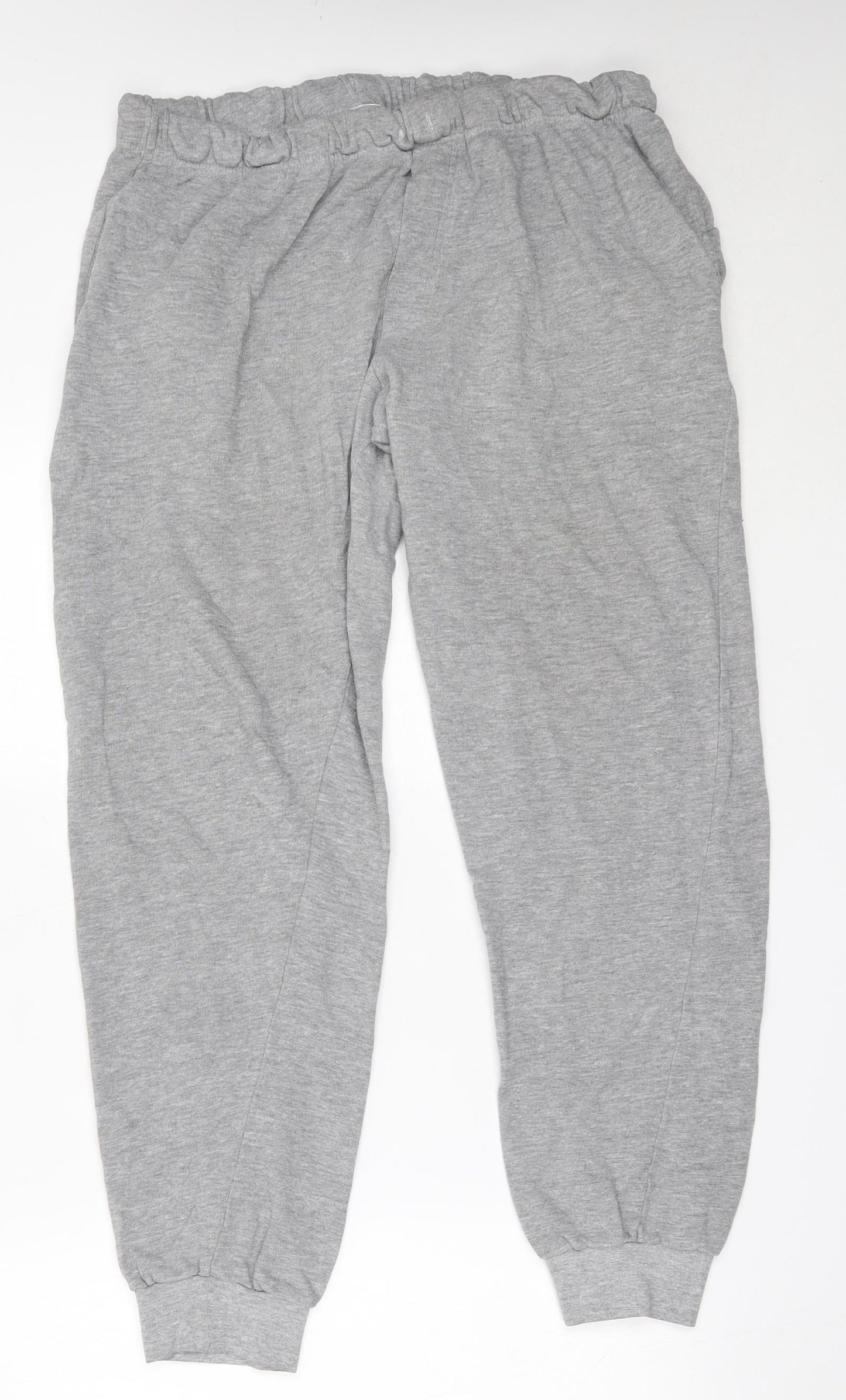 Essential Apparel Womens Grey  Cotton Jogger Trousers Size M L29.5 in Regular