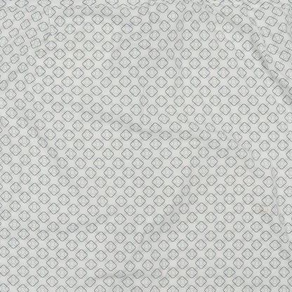 Mens UK Size L Petroleum White  Button-Up Short Sleeve Casual Shirt