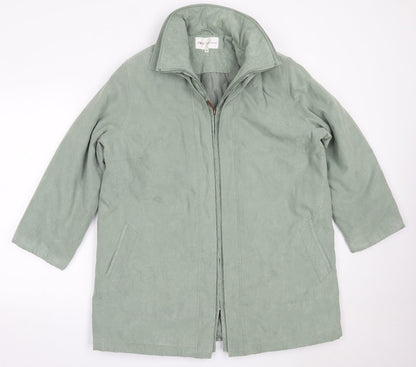 Womens UK Size 18 EWM Green Overcoat