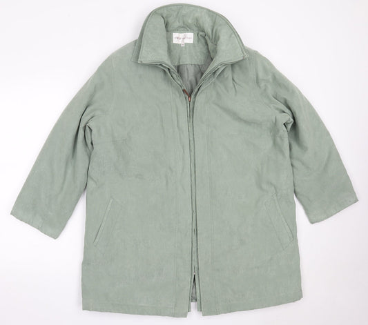 Womens UK Size 18 EWM Green Overcoat