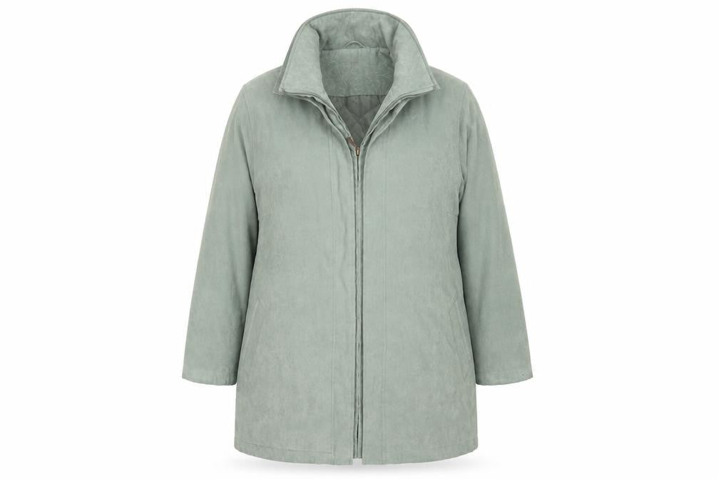 Womens UK Size 18 EWM Green Overcoat