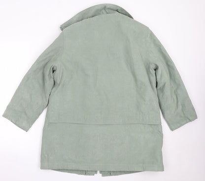 Womens UK Size 18 EWM Green Overcoat