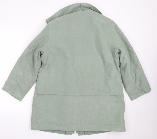 Womens UK Size 18 EWM Green Overcoat