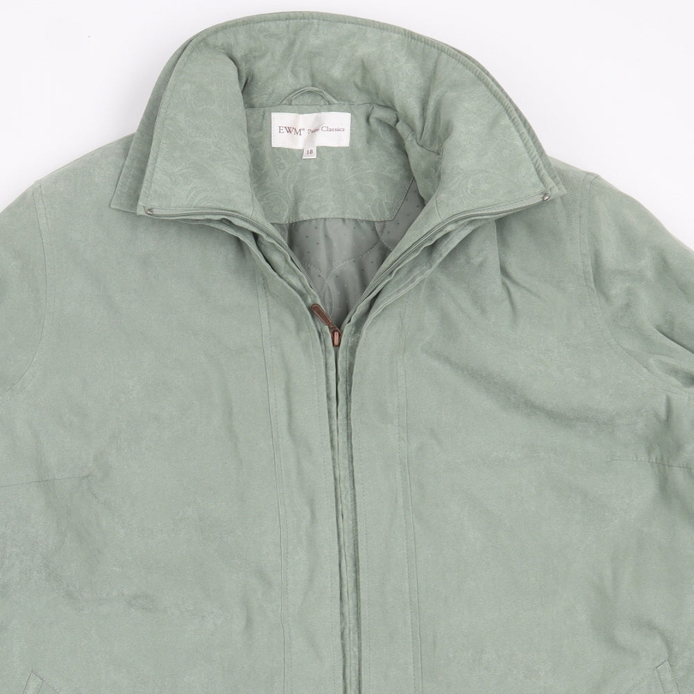 Womens UK Size 18 EWM Green Overcoat