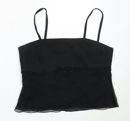 Womens UK Size 16 Preworn Black Camisole Blouse