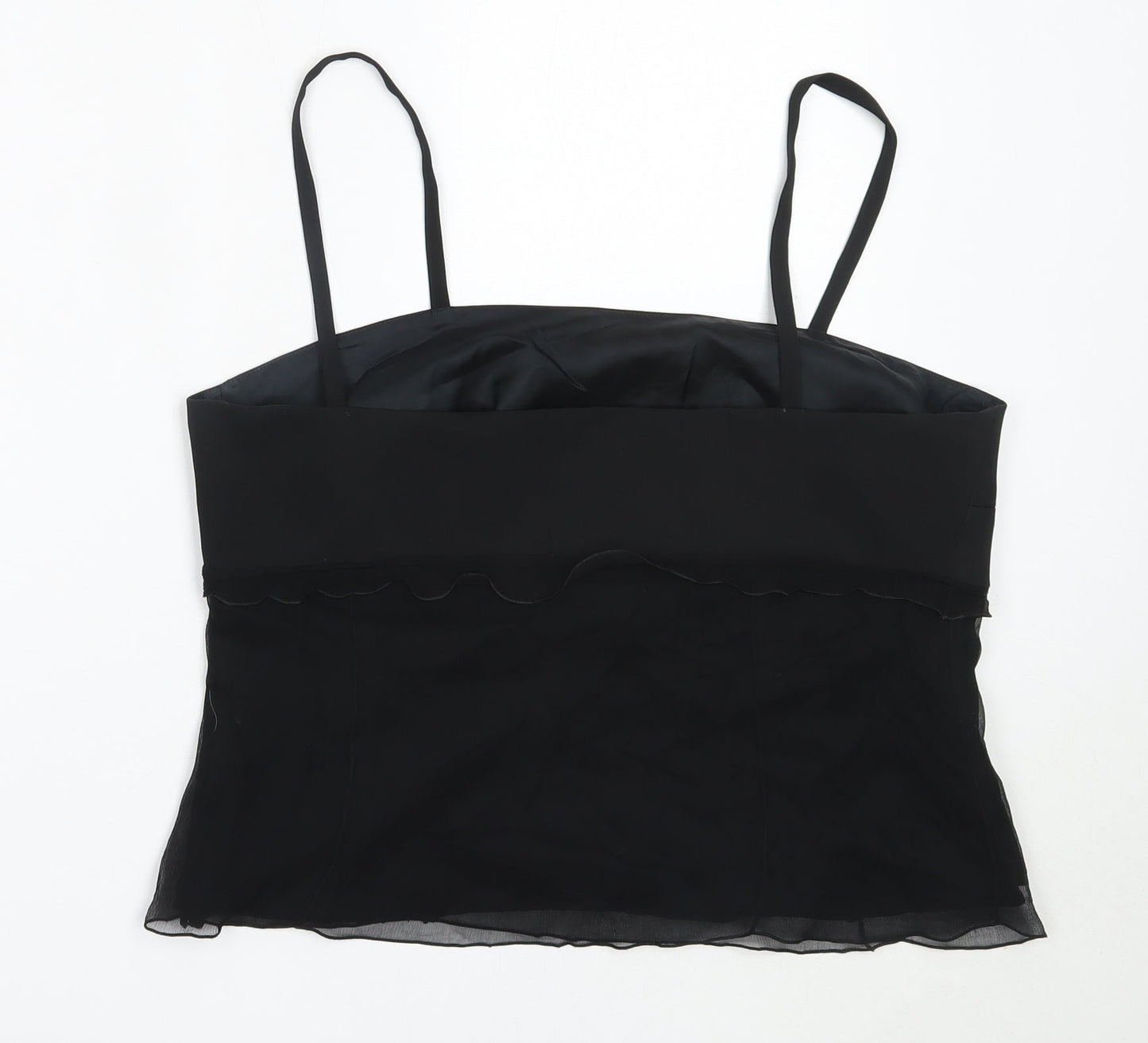 Womens UK Size 16 Preworn Black Camisole Blouse