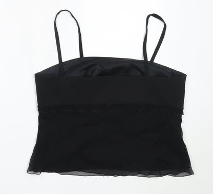 Womens UK Size 16 Preworn Black Camisole Blouse