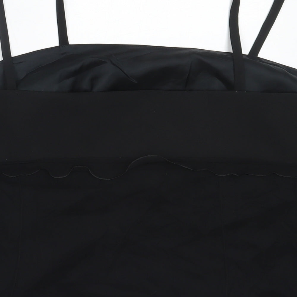 Womens UK Size 16 Preworn Black Camisole Blouse