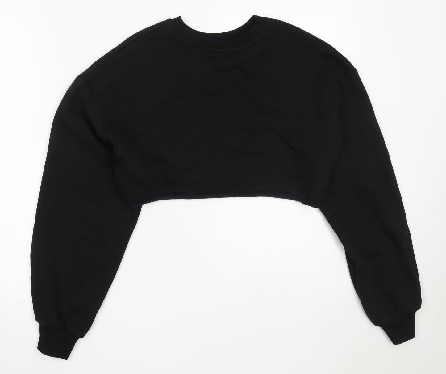 H&M Womens Black  Cotton Pullover Sweatshirt Size XS