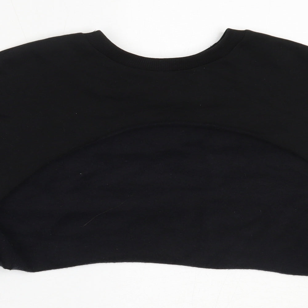 H&M Womens Black  Cotton Pullover Sweatshirt Size XS