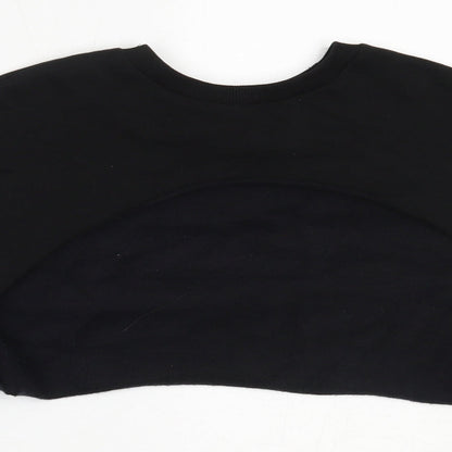 H&M Womens Black  Cotton Pullover Sweatshirt Size XS