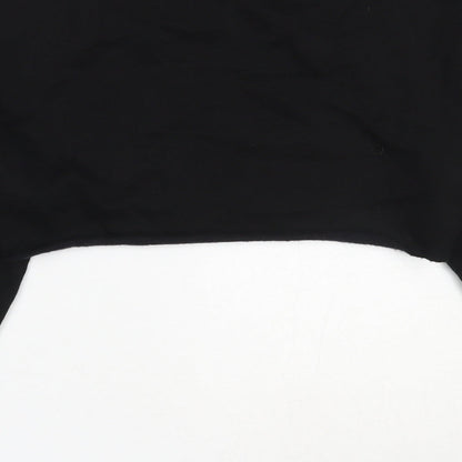 H&M Womens Black  Cotton Pullover Sweatshirt Size XS