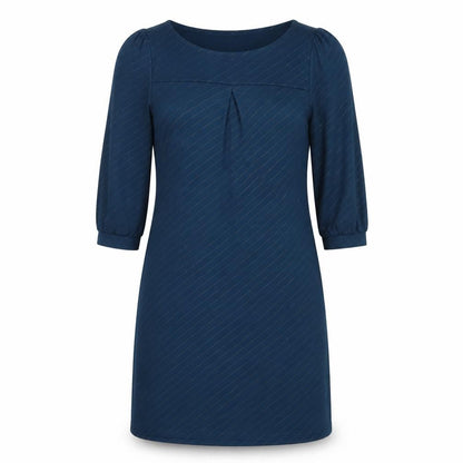 H&M Womens Blue  Polyester Shift  Size 40  Round Neck