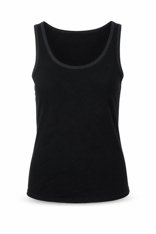 Coast Womens Black  Viscose Basic Tank Size XS Round Neck