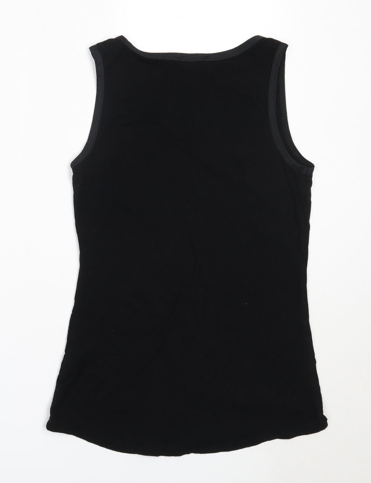 Coast Womens Black  Viscose Basic Tank Size XS Round Neck