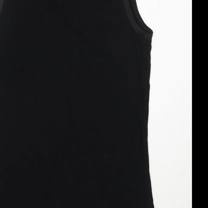 Coast Womens Black  Viscose Basic Tank Size XS Round Neck