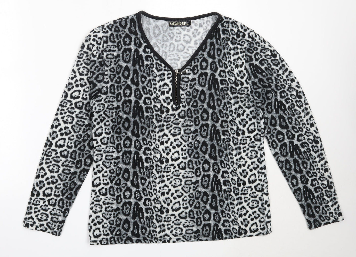 Womens UK Size M Paramour Grey Pullover Jumper