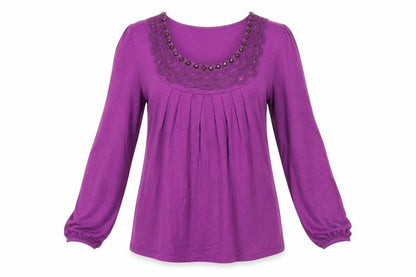 Womens UK Size 42 Daxon Purple Basic Blouse