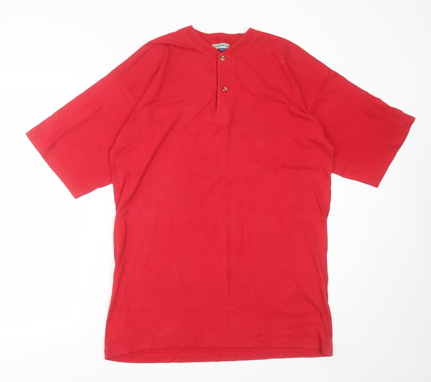 Hardwear Mens Red  Cotton  T-Shirt Size M Round Neck