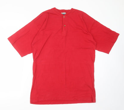 Hardwear Mens Red  Cotton  T-Shirt Size M Round Neck
