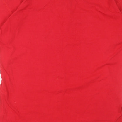 Hardwear Mens Red  Cotton  T-Shirt Size M Round Neck