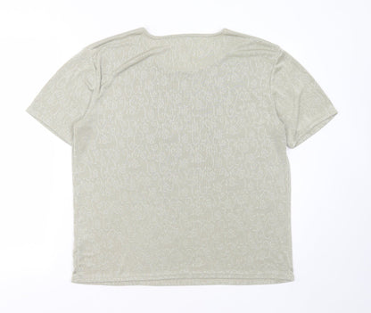 Womens UK Size L Preworn Green Basic T-Shirt